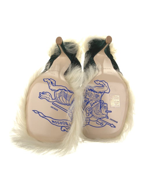 Burberry Velvet Colorblock Pattern Slides