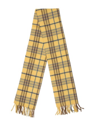 Burberry Cashmere Nova Check Pattern Scarf