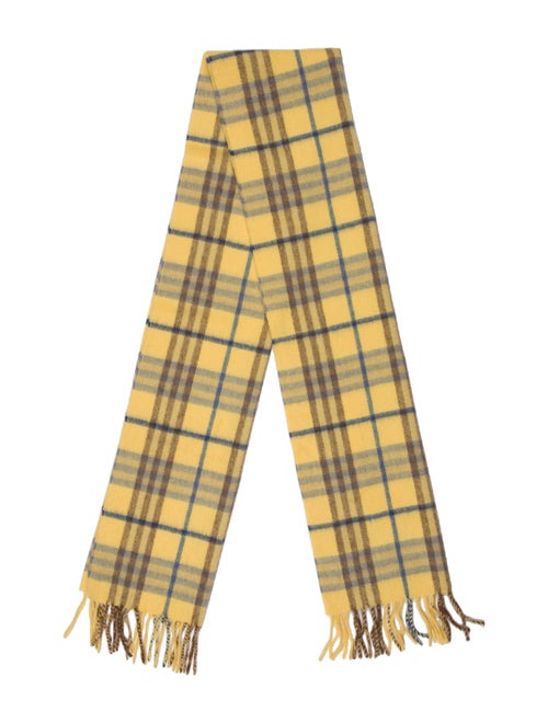 Burberry Cashmere Nova Check Pattern Scarf