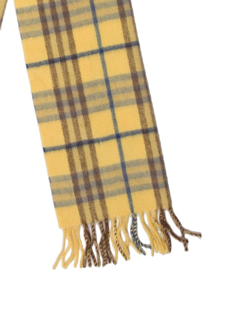 Burberry Cashmere Nova Check Pattern Scarf