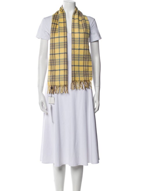 Burberry Cashmere Nova Check Pattern Scarf