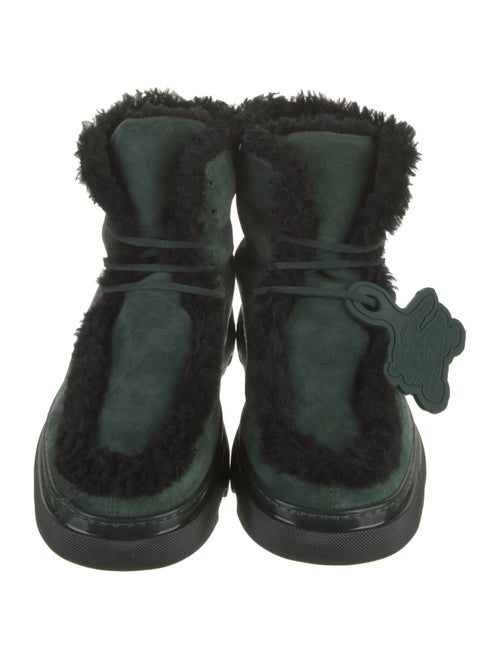 Burberry Suede Lace-Up Boots
