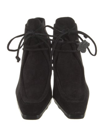 Burberry Suede Lace-Up Boots