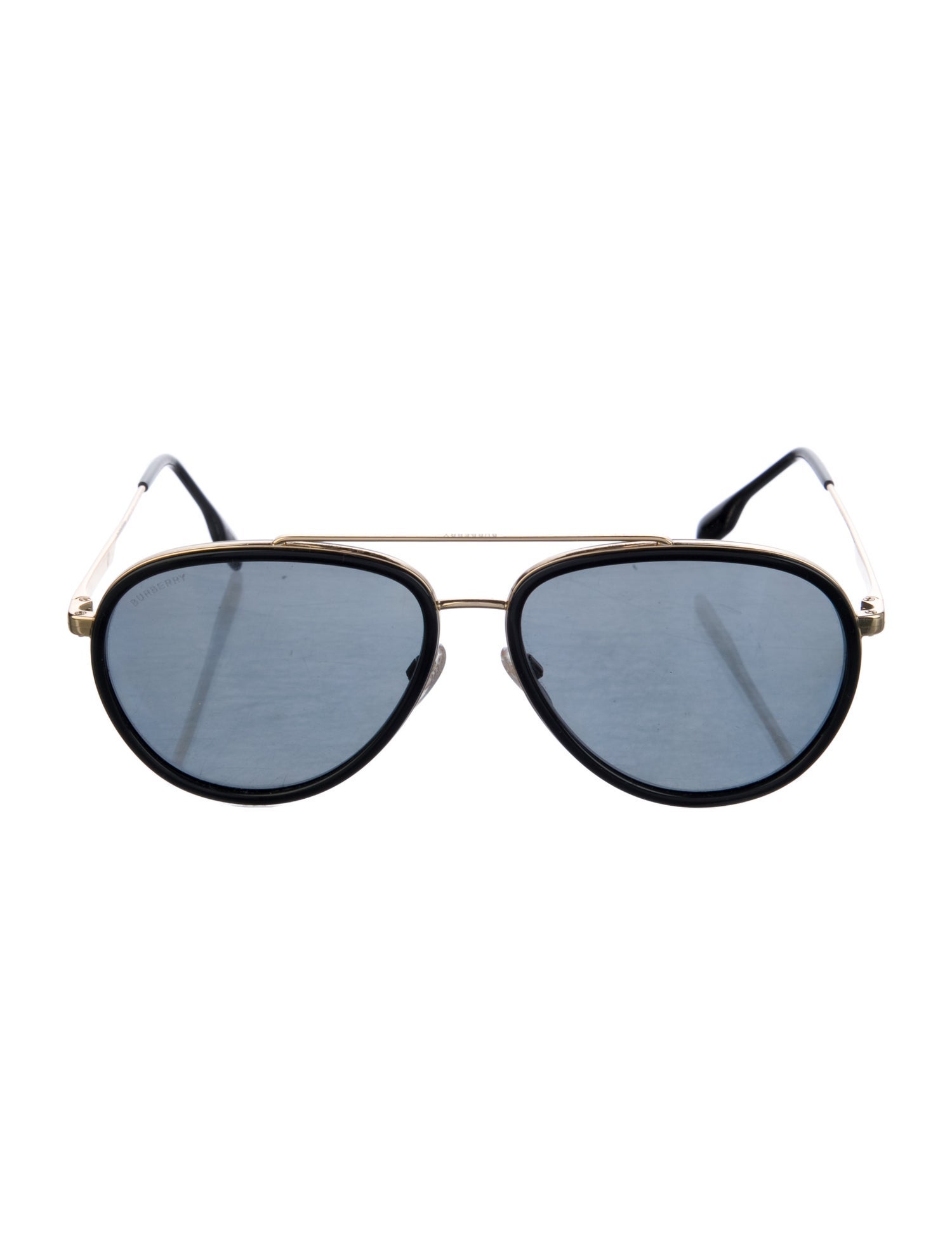 Burberry Nova Check Pattern Aviator Sunglasses