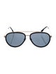 Burberry Nova Check Pattern Aviator Sunglasses