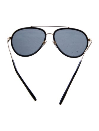 Burberry Nova Check Pattern Aviator Sunglasses
