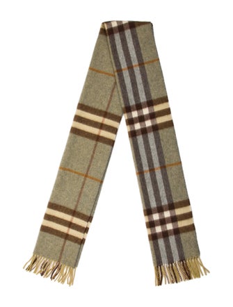 Burberry Cashmere House Check Pattern Scarf