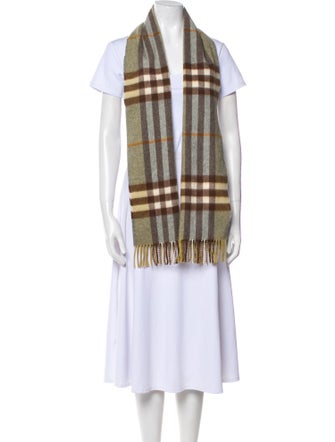 Burberry Cashmere House Check Pattern Scarf