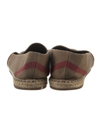 Burberry Canvas Plaid Print Espadrilles