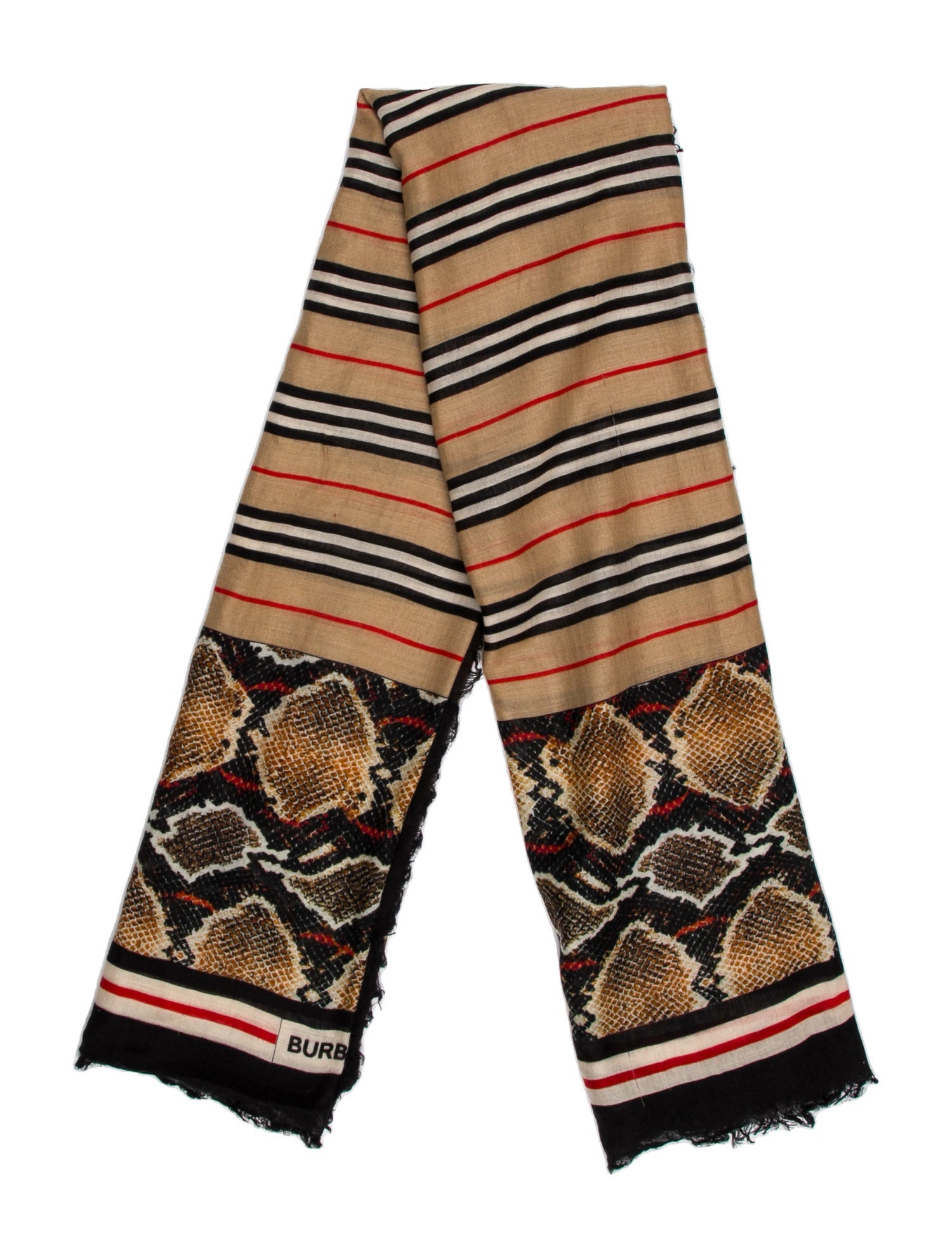 Burberry Wool Striped Scarf