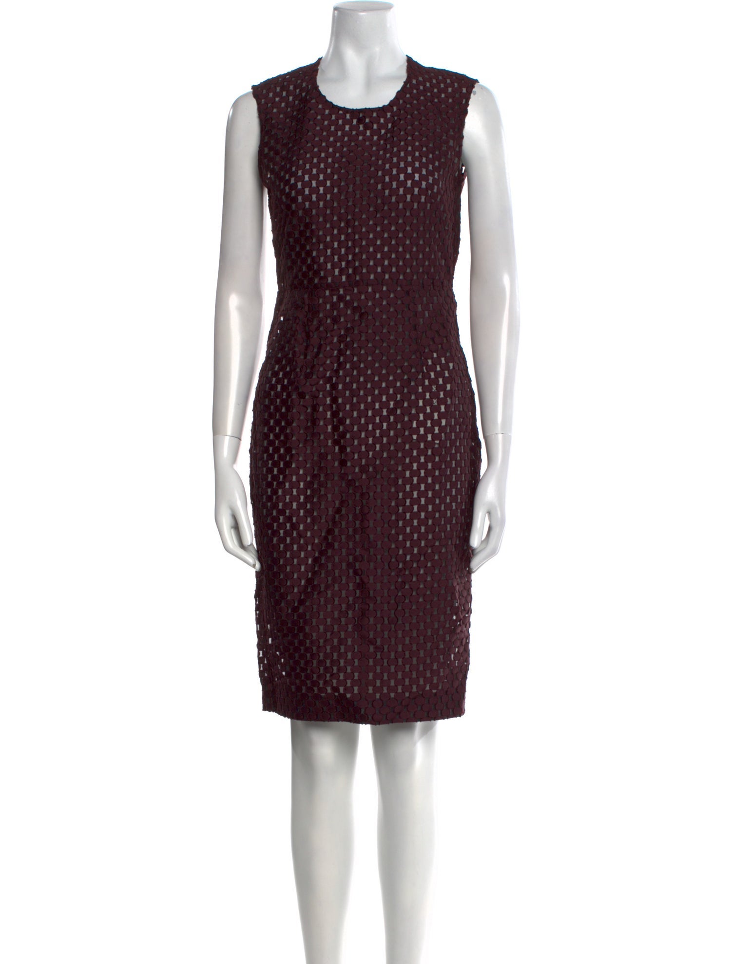 Burberry London Polka Dot Print Knee-Length Dress