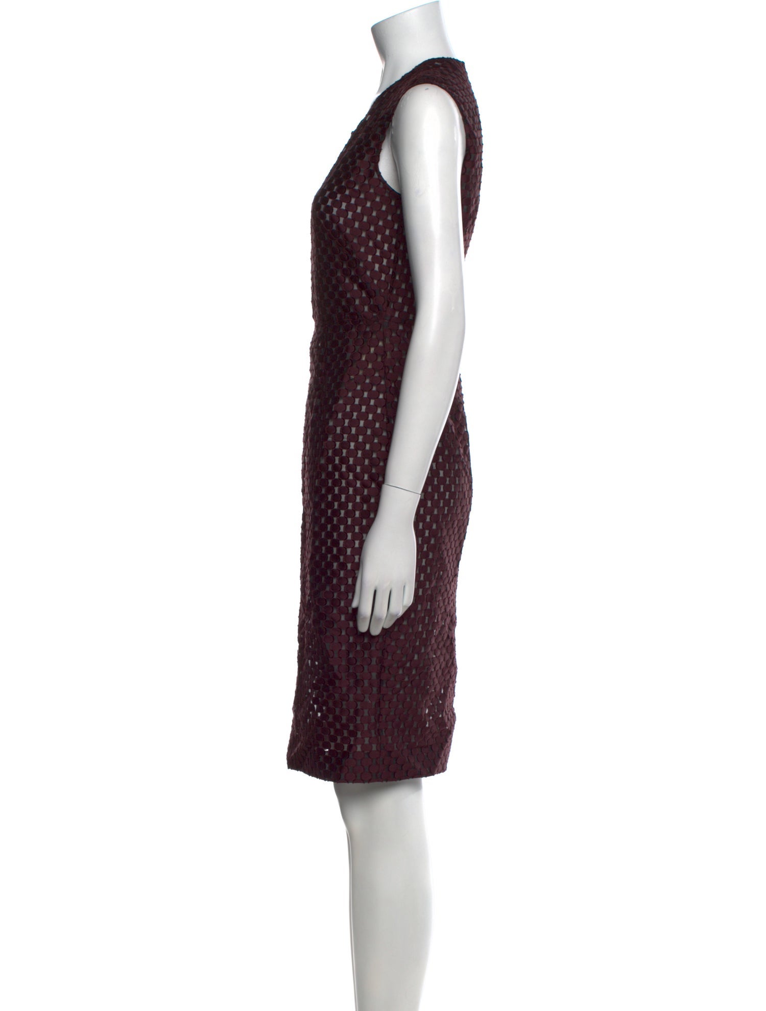 Burberry London Polka Dot Print Knee-Length Dress