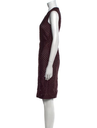 Burberry London Polka Dot Print Knee-Length Dress