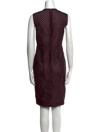 Burberry London Polka Dot Print Knee-Length Dress
