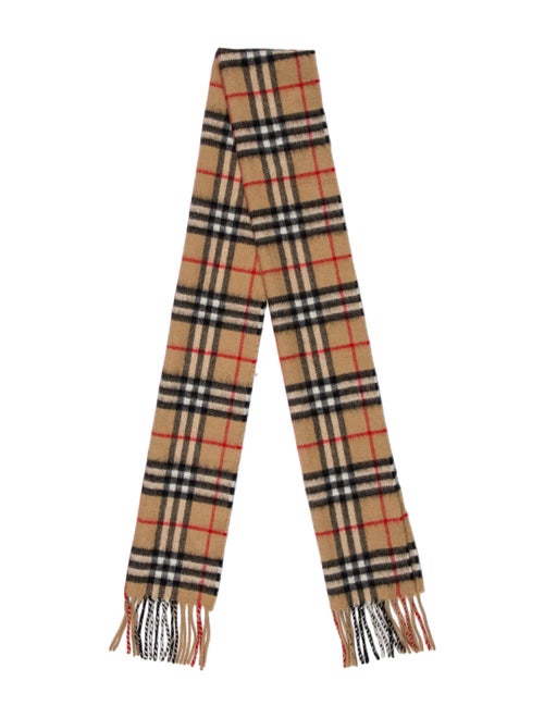 Burberry Cashmere Plaid Print Scarf