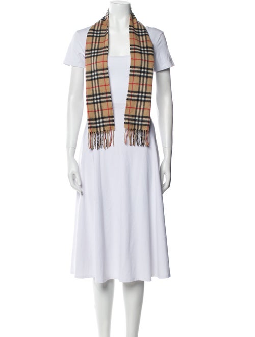 Burberry Cashmere Plaid Print Scarf