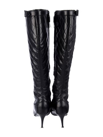 Burberry Leather Studded Accents Boots