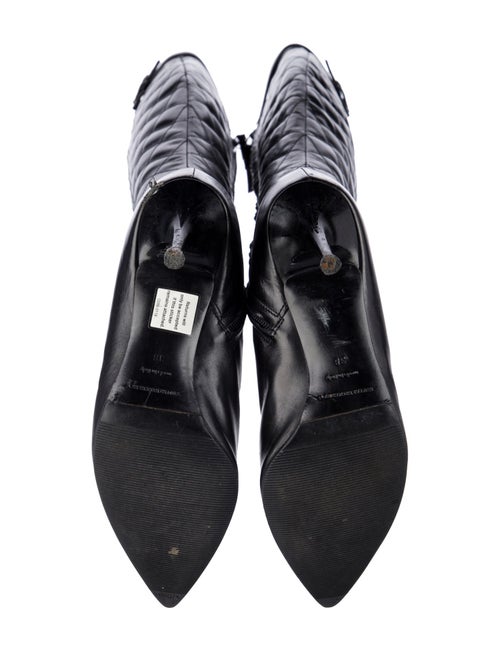 Burberry Leather Studded Accents Boots