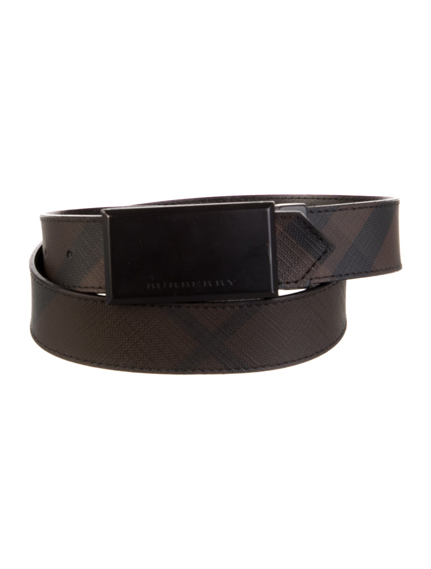 Burberry Exploded Check Pattern Leather Belt Kit