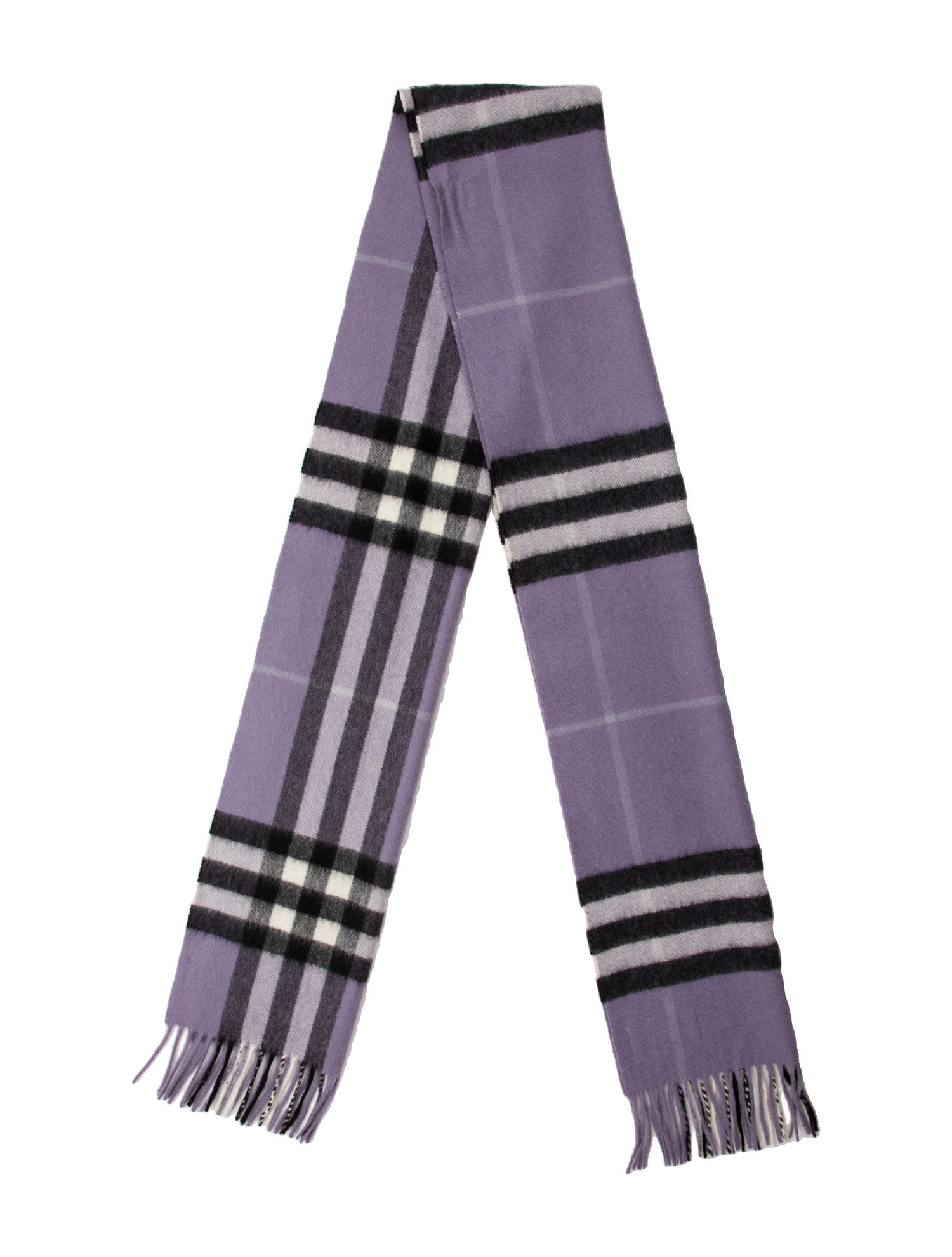 Burberry Cashmere Nova Check Pattern Scarf