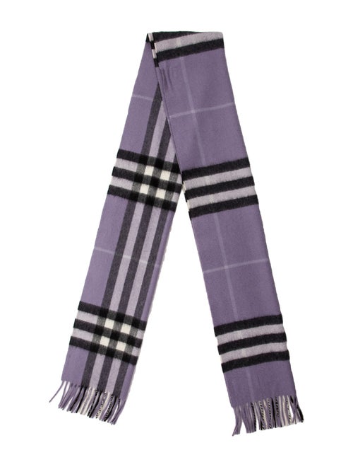 Burberry Cashmere Nova Check Pattern Scarf