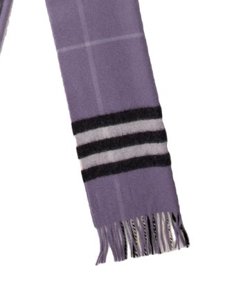 Burberry Cashmere Nova Check Pattern Scarf