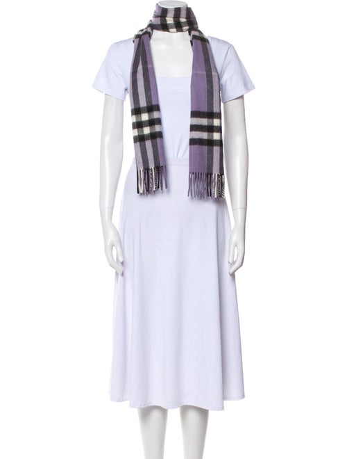 Burberry Cashmere Nova Check Pattern Scarf