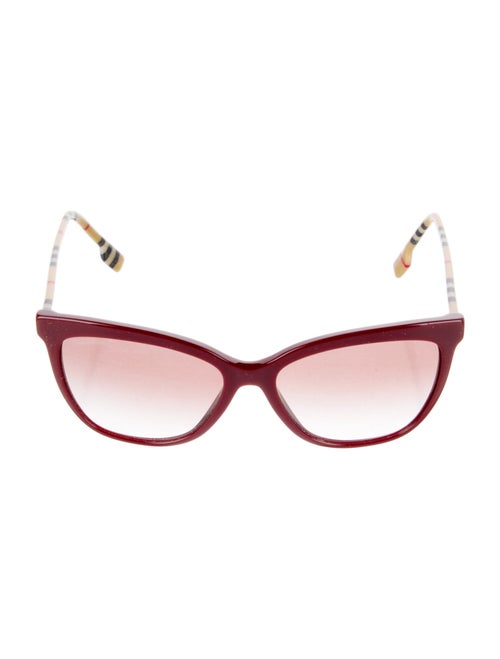 Burberry Nova Check Pattern Cat-Eye Sunglasses