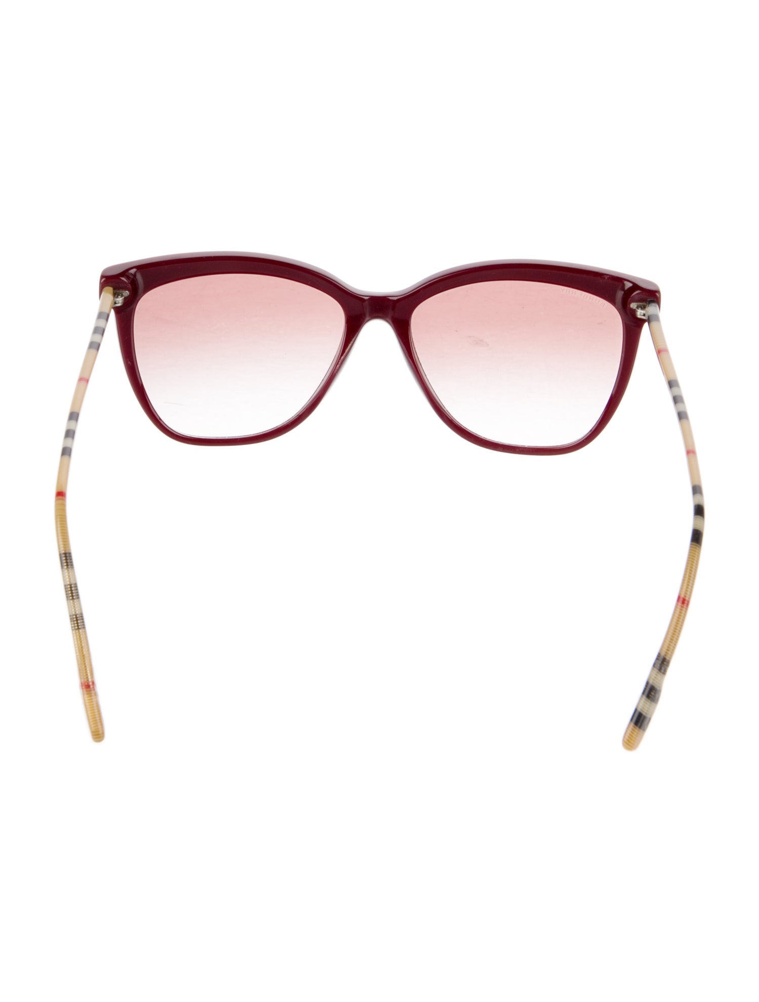 Burberry Nova Check Pattern Cat-Eye Sunglasses