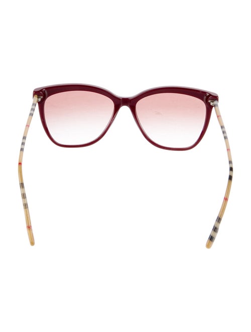 Burberry Nova Check Pattern Cat-Eye Sunglasses