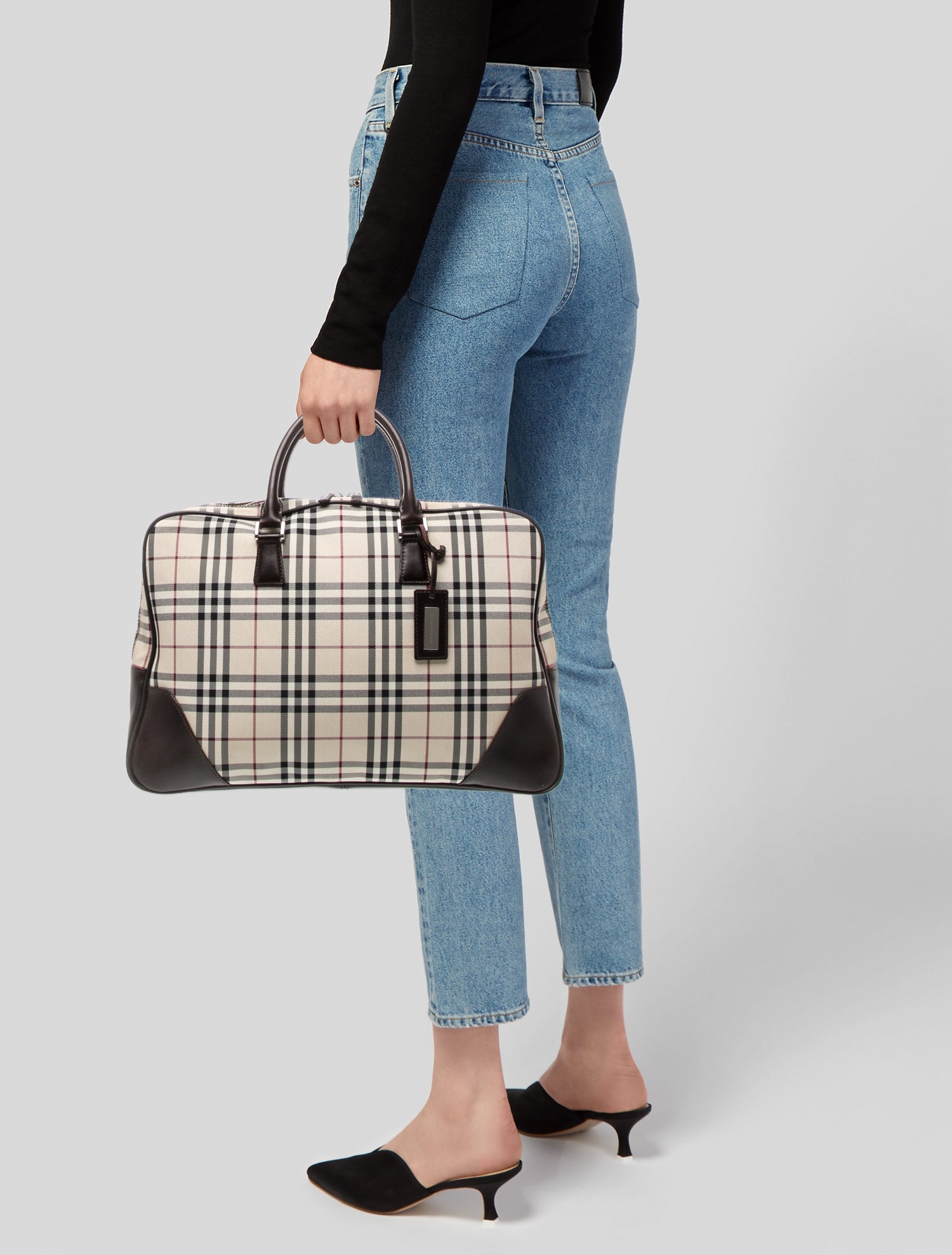 Burberry Nova Check Top Handle Bag