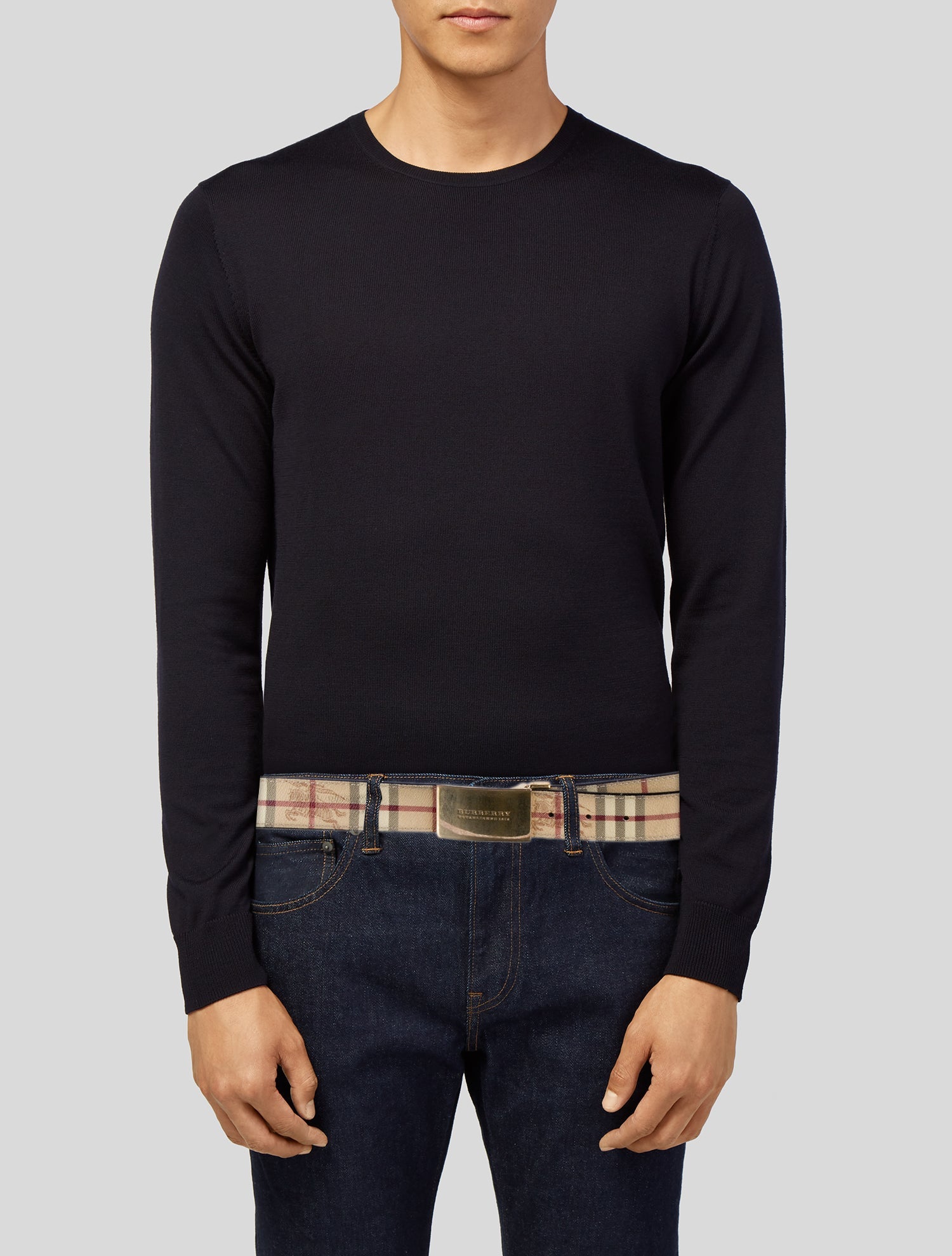 Burberry Haymarket Check Pattern Belt