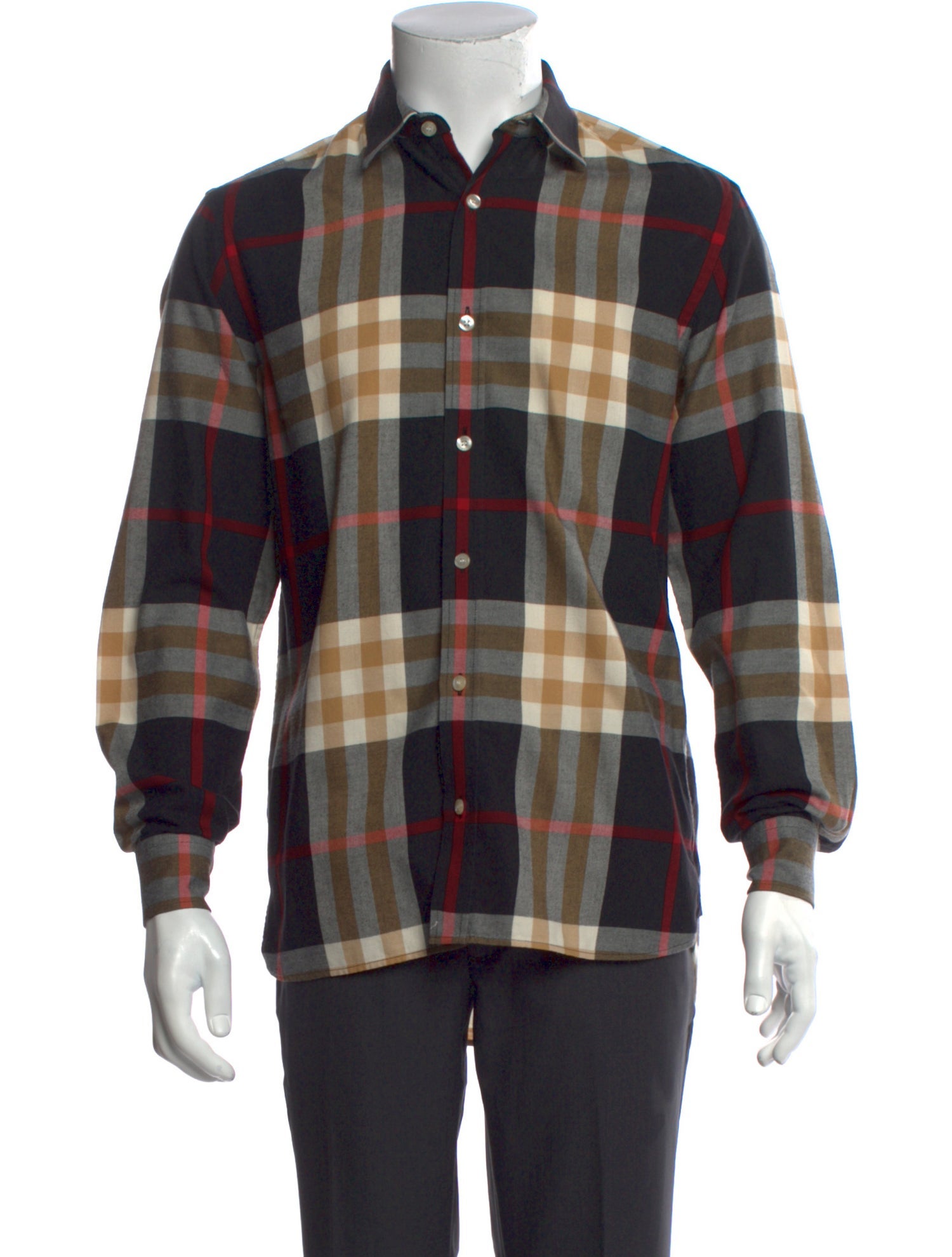 Burberry Nova Check Pattern Long Sleeve Shirt
