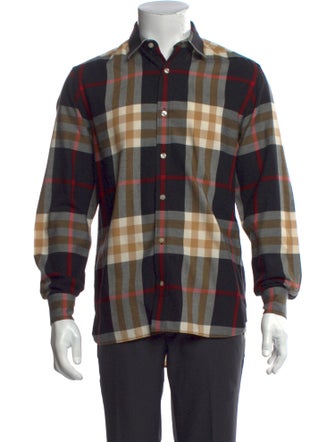 Burberry Nova Check Pattern Long Sleeve Shirt