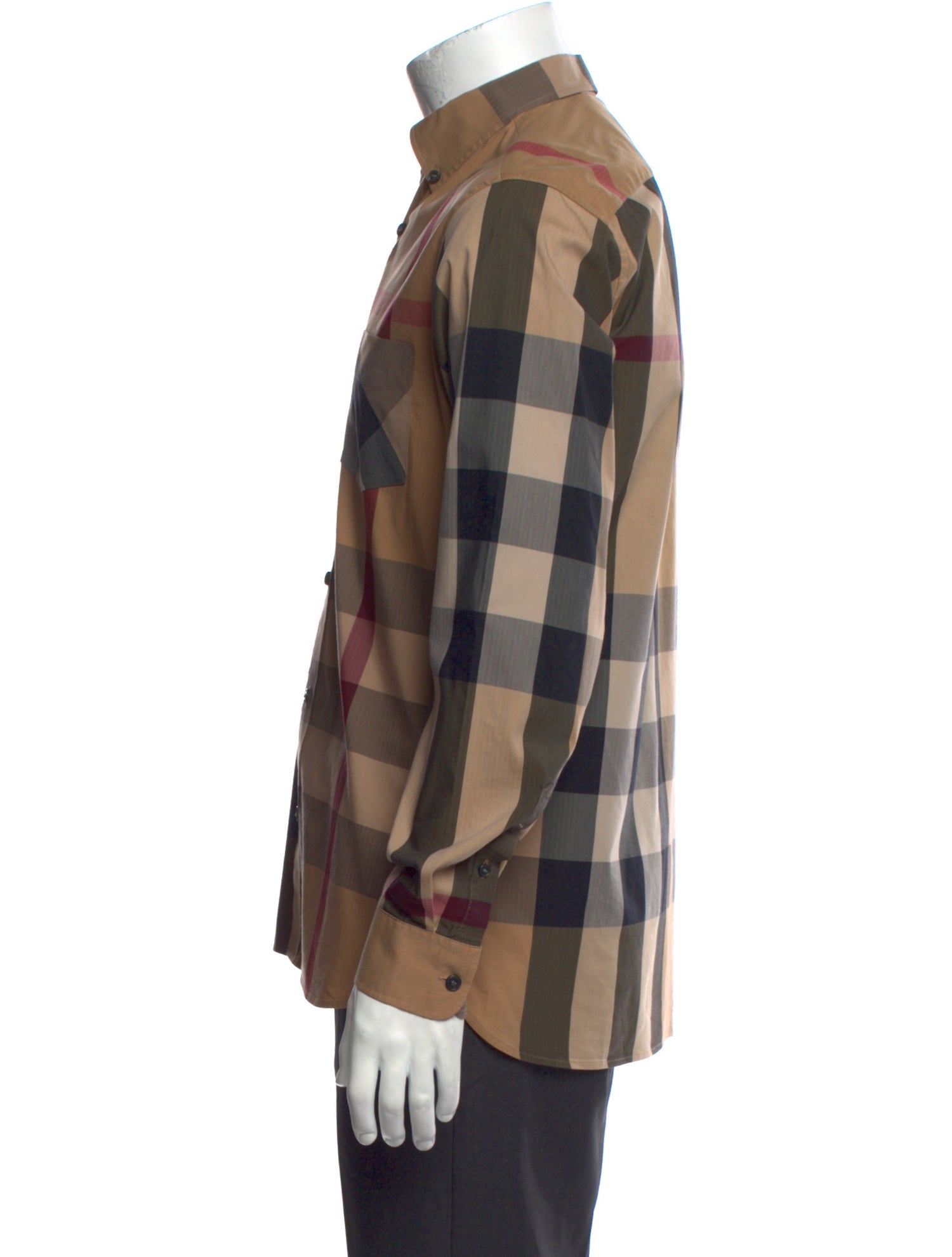 Burberry Exploded Check Pattern Long Sleeve Shirt