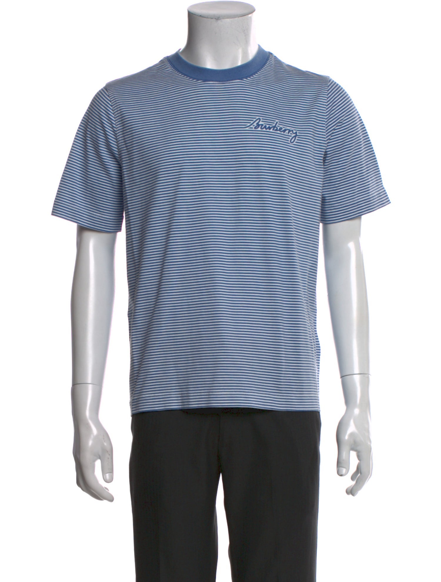 Burberry Striped Crew Neck T-Shirt w/ Tags