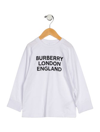 Burberry Girls' Solid Long Sleeve Graphic T-Shirt