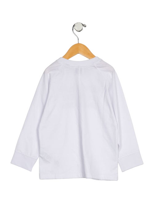 Burberry Girls' Solid Long Sleeve Graphic T-Shirt