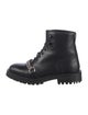 Burberry Leather Chain-Link Accents Combat Boots