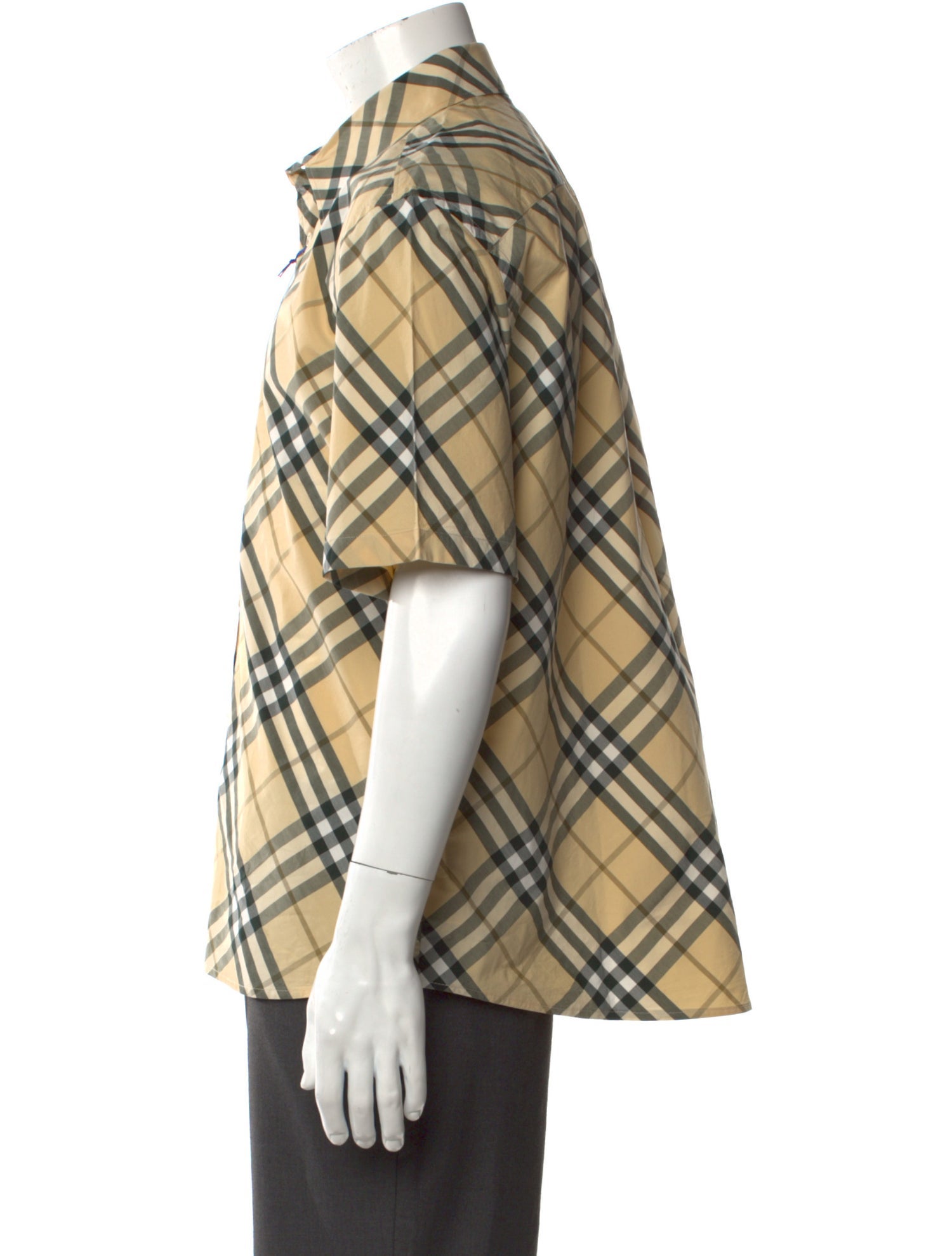 Burberry Plaid Print Short Sleeve Shirt w/ Tags