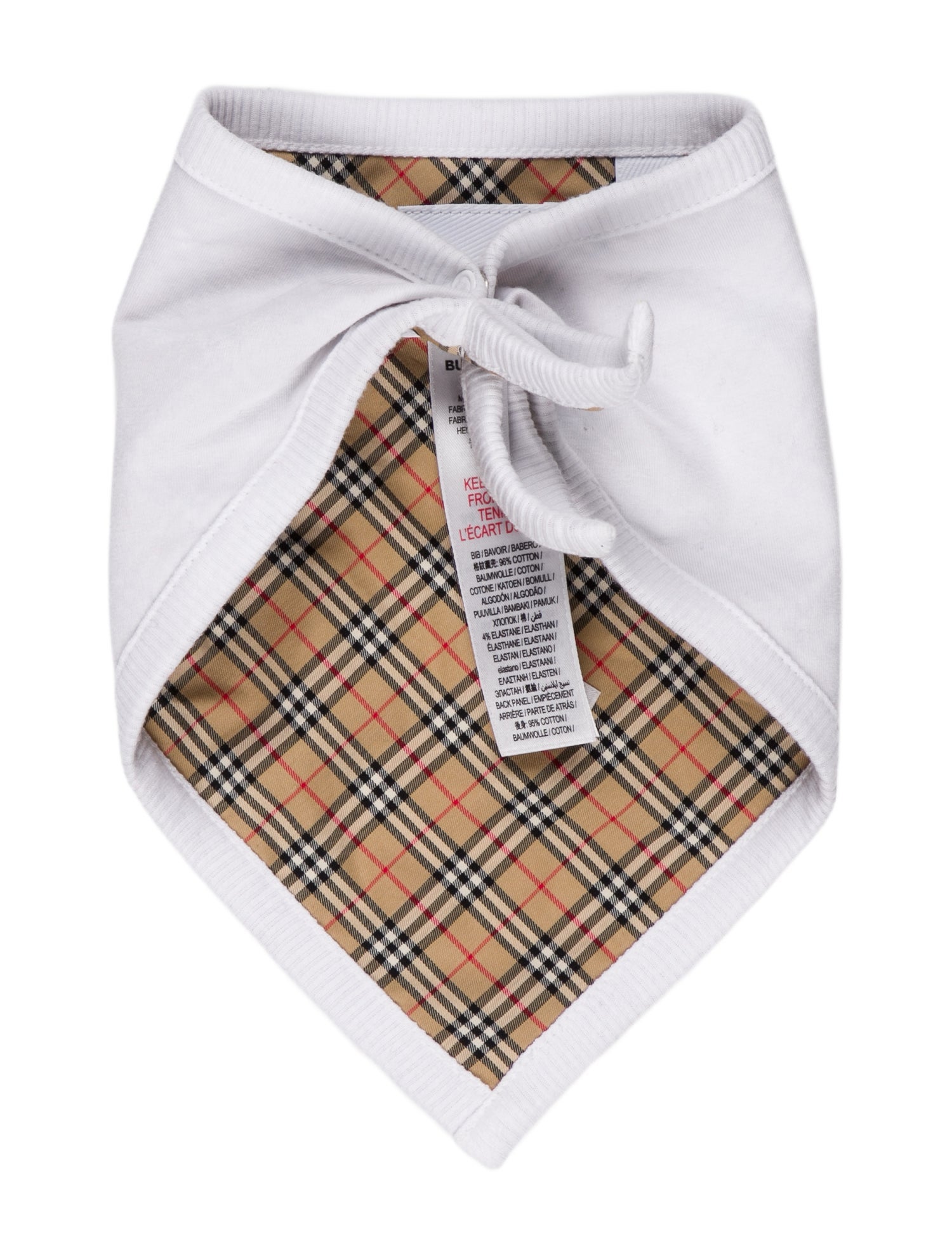 Burberry Woven Check Lining Bib