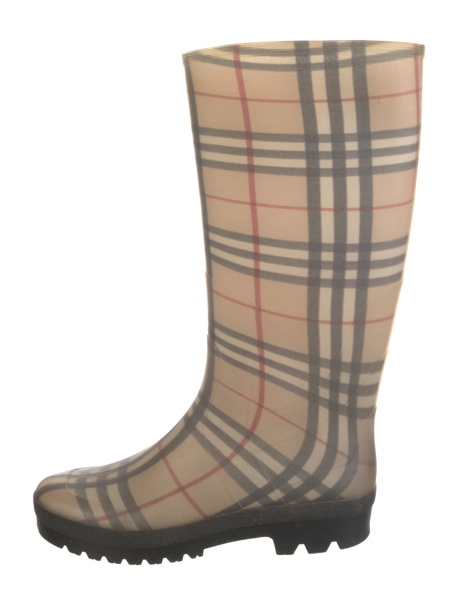Burberry House Check Pattern Rubber Rain Boots