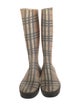 Burberry House Check Pattern Rubber Rain Boots