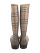 Burberry House Check Pattern Rubber Rain Boots