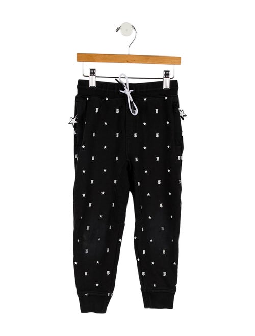 Burberry toddler boys' black and white sweatpants
