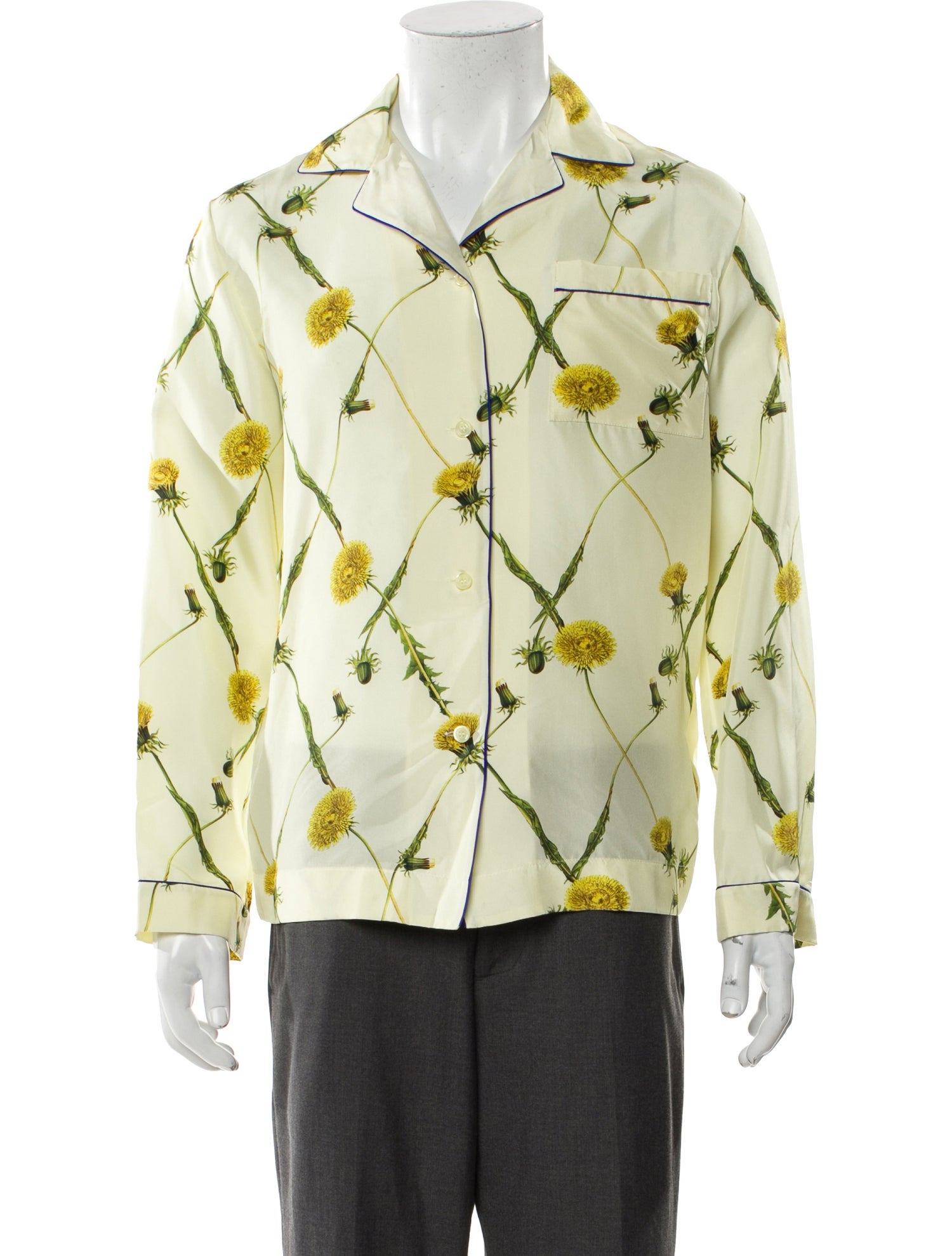 Burberry Silk Printed Button-Up Top w/ Tags