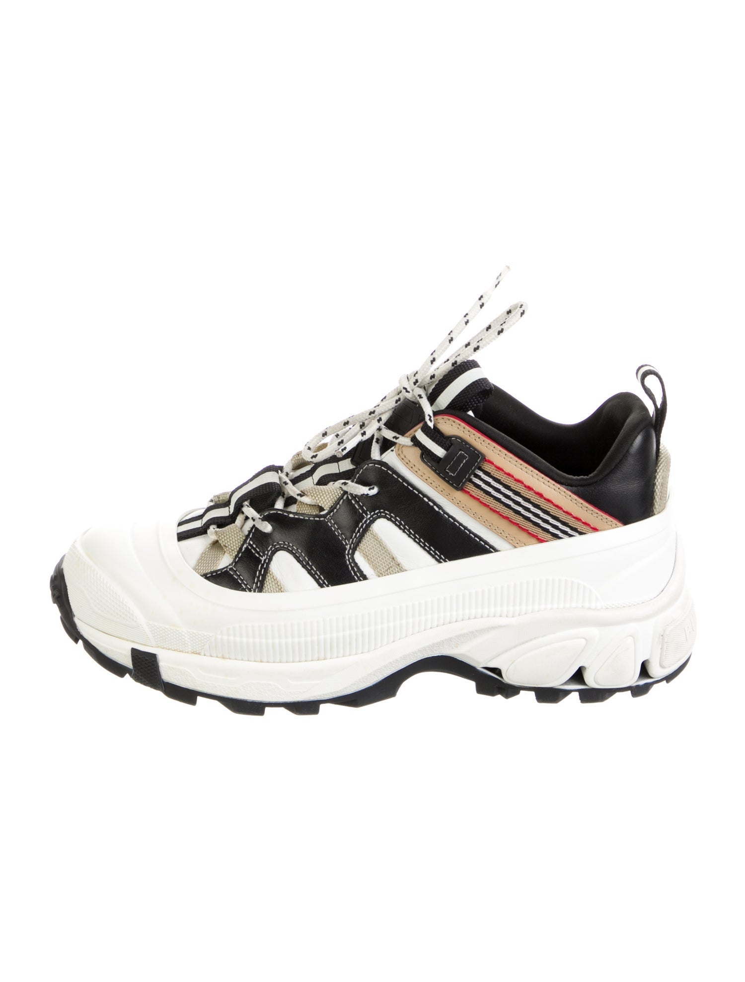 Burberry Leather Striped Chunky Sneakers