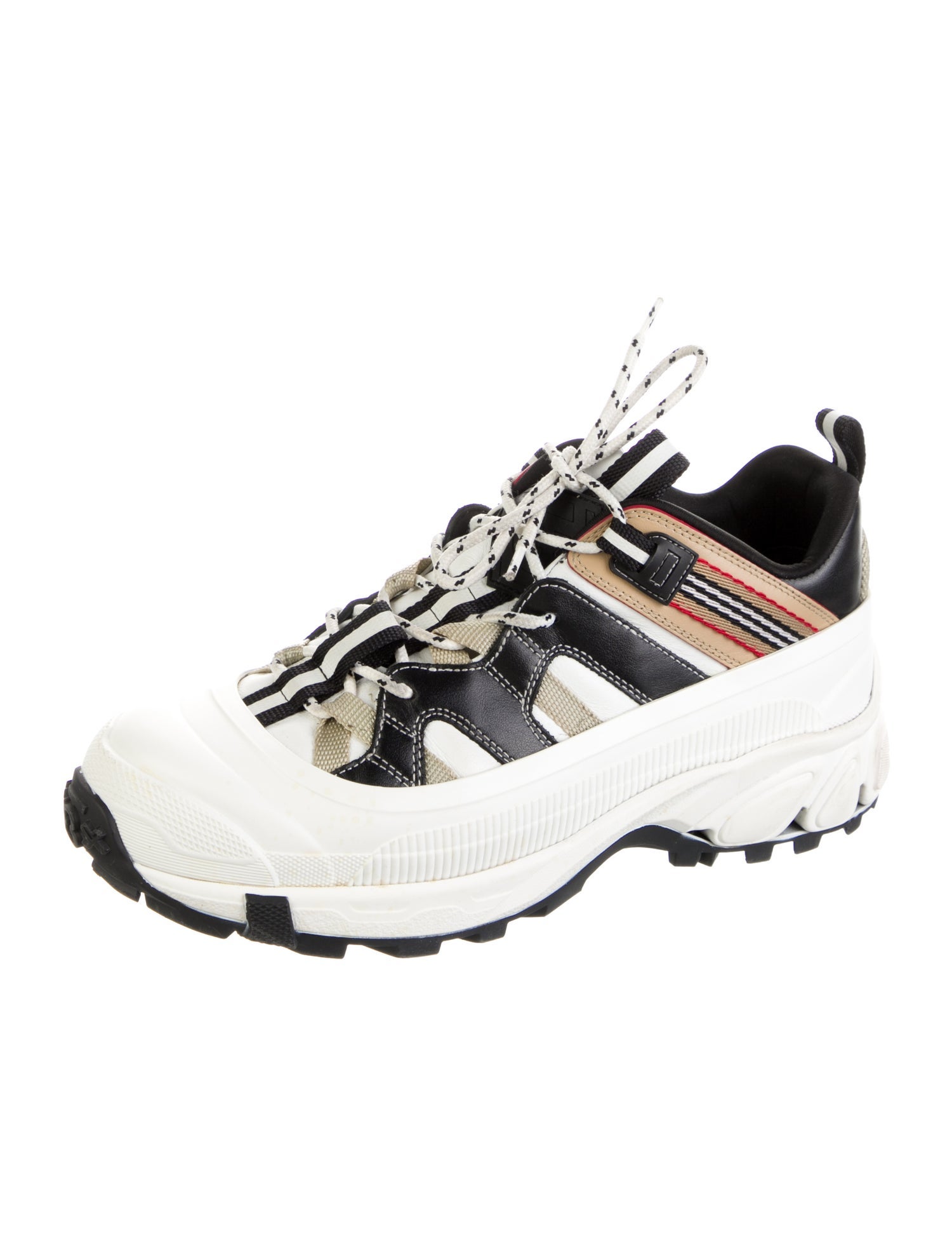 Burberry Leather Striped Chunky Sneakers