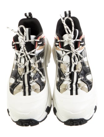 Burberry Leather Striped Chunky Sneakers