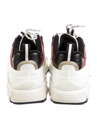 Burberry Leather Striped Chunky Sneakers